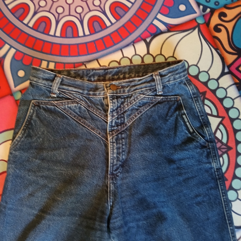 High Rise Blue Jeans